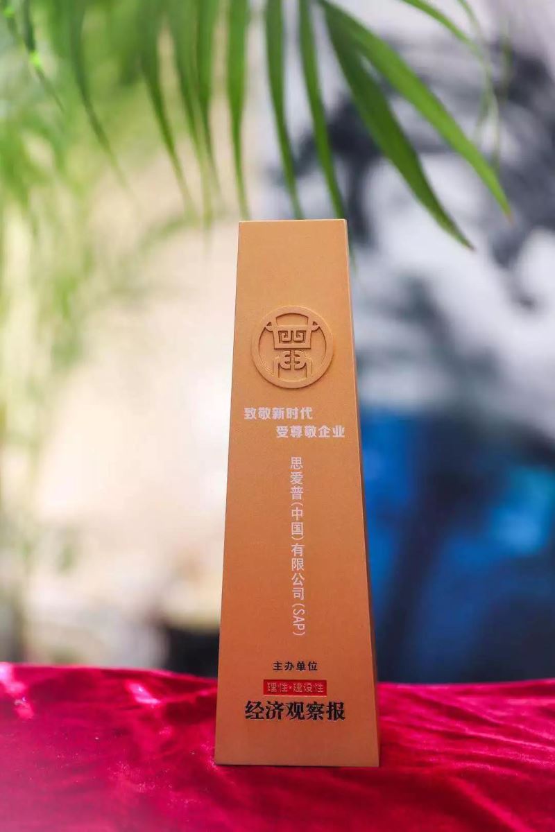 SAP 榮獲「最受尊敬企業(yè)獎」SAP服務(wù)體系伙伴達(dá)策